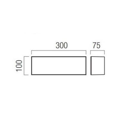 Redo 90329 - LED-Außenwandleuchte KODIAK LED/12W/230V 4000K 30 cm IP65 weiß