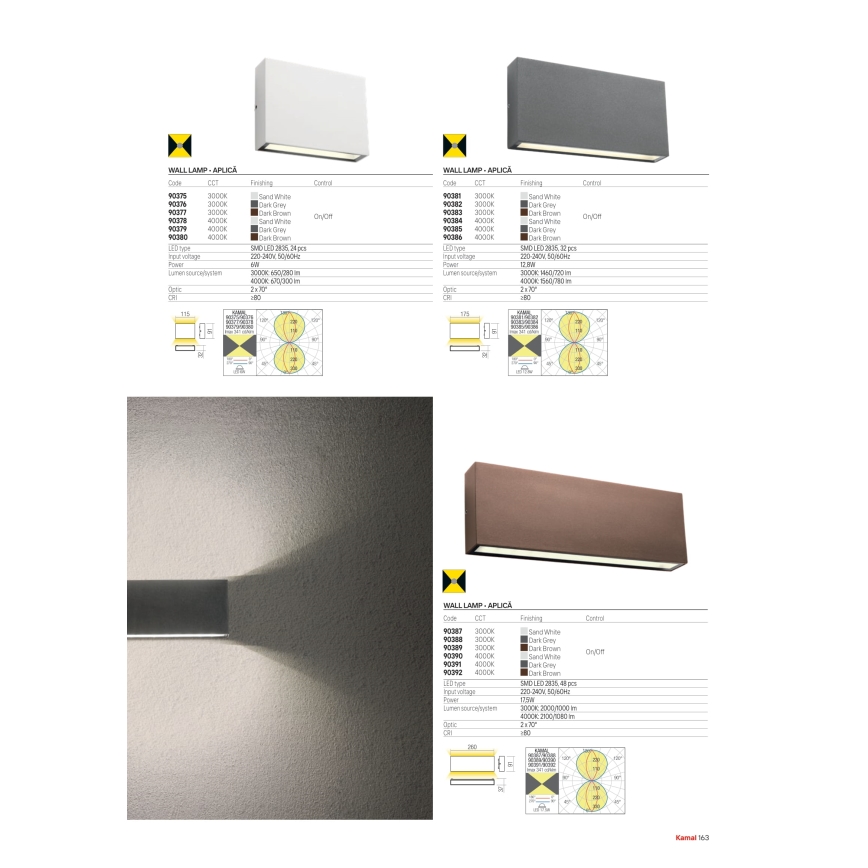Redo 90375 - LED-Außenwandleuchte KAMAL LED/6W/230V 3000K IP54 weiß