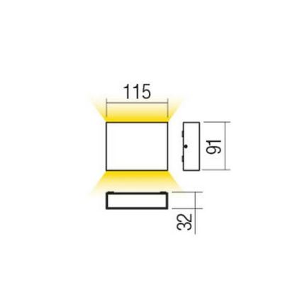 Redo 90375 - LED-Außenwandleuchte KAMAL LED/6W/230V 3000K IP54 weiß