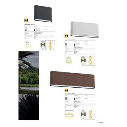 Redo 90451 - LED Außenwandleuchte KLIPPE LED/24W/230V 3000K IP54 weiß