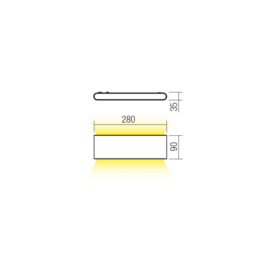 Redo 90451 - LED Außenwandleuchte KLIPPE LED/24W/230V 3000K IP54 weiß