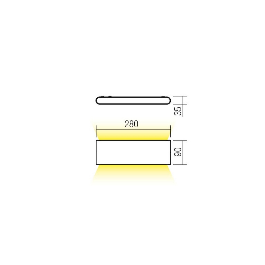 Redo 90453 - LED-Außen-Wandleuchte KLIPPE 24W/230V 3000K IP54 Braun