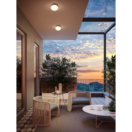 Redo 90496 - LED-Deckenleuchte für den Außenbereich URANIA LED/10W/230V d 16 cm 3000K IP65 braun