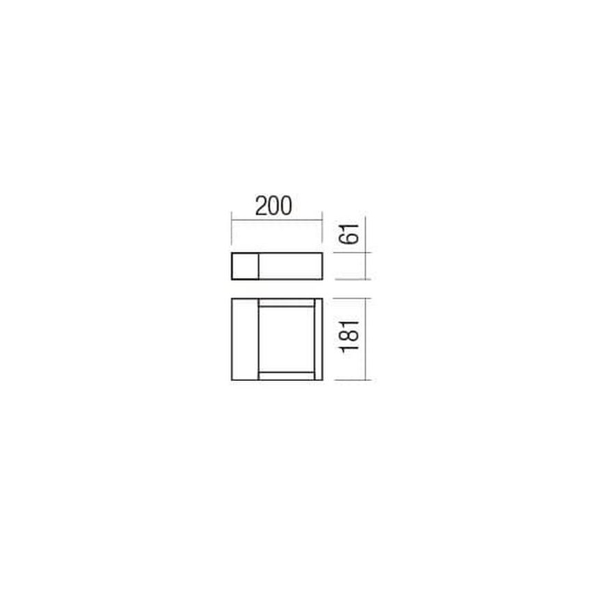 Redo 90508 - LED Außenwandleuchte WALD LED/10W/230V IP65 Anthrazit