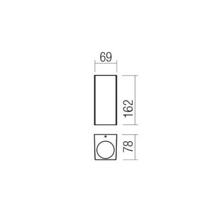 Redo 90530 - LED-Wandleuchte für den Außenbereich BRIO LED/10W/230V 3000K IP54 anthrazit