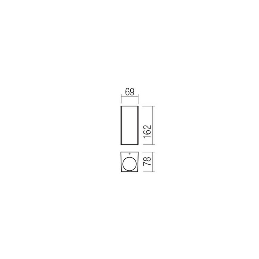 Redo 90530 - LED-Wandleuchte für den Außenbereich BRIO LED/10W/230V 3000K IP54 anthrazit