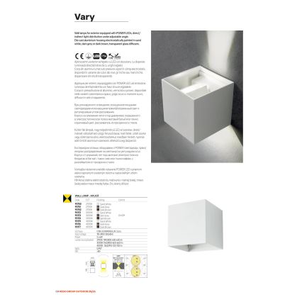 Redo 90552 - LED-Außenwandleuchte VARY 2xLED/10W/230V 3000K IP54 weiß