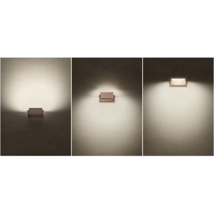 Redo 90585 - LED Außenwandleuchte FLIP LED/20W/230V 3000K CRI 90 IP54 braun