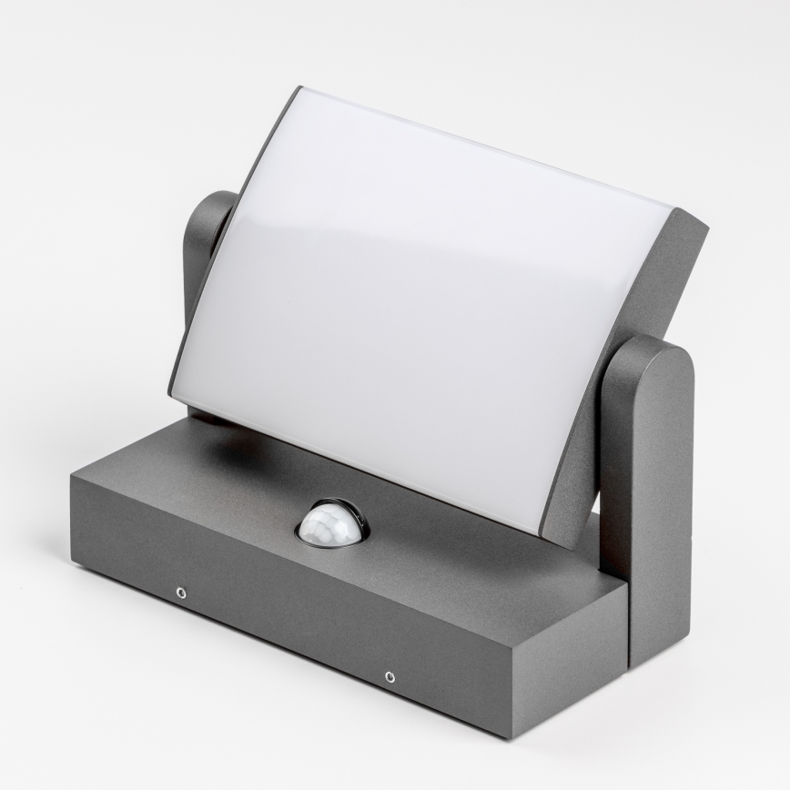 Redo 90587 - LED-Außenwandleuchte mit Sensor FLIP LED/20W/230V 3000K CRI 90 IP54 Anthrazit