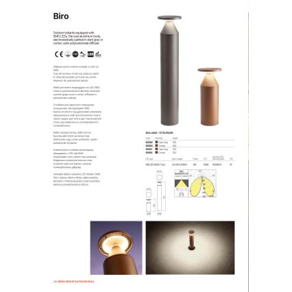 Redo 90590 - LED-Außenleuchte BIRO LED/12W/230V 3000K 30 cm CRI 90 IP65 braun