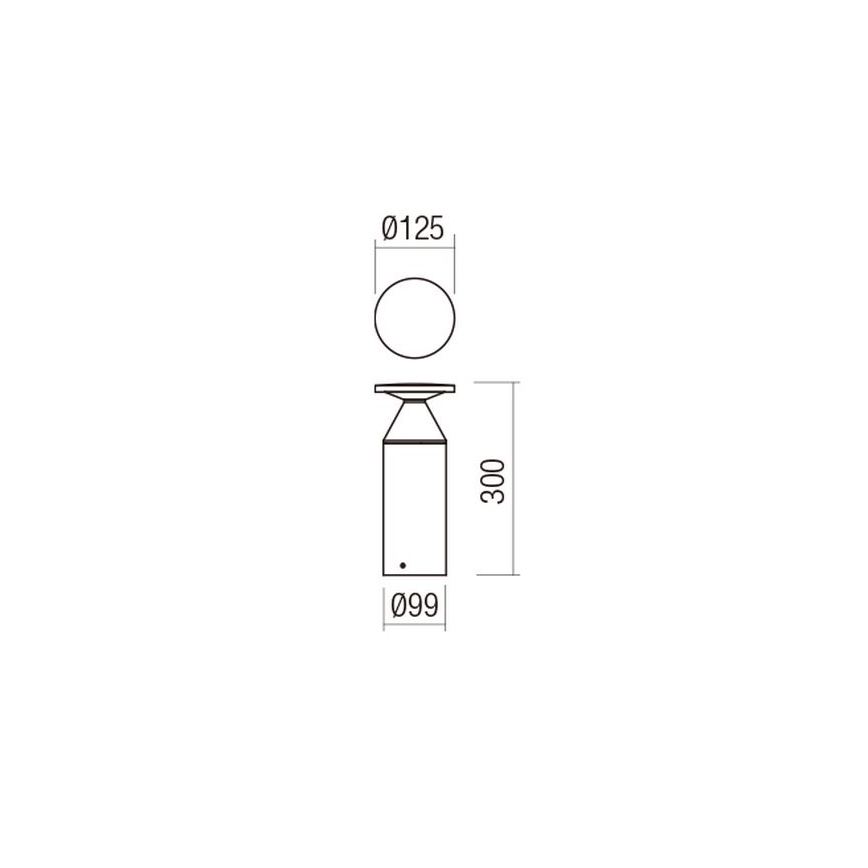 Redo 90590 - LED-Außenleuchte BIRO LED/12W/230V 3000K 30 cm CRI 90 IP65 braun
