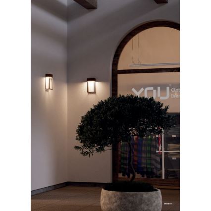 Redo 90604 - LED-Außenwandleuchte STAND, 20 W, 230 V, 3000 K (CRI 90), IP65, braun