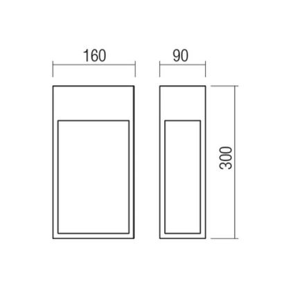 Redo 90604 - LED-Außenwandleuchte STAND, 20 W, 230 V, 3000 K (CRI 90), IP65, braun