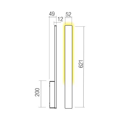 Redo 90870 - LED-Außenwandleuchte REFLEXA LED/6W/230V 3000K CRI 90 IP54 Anthrazit