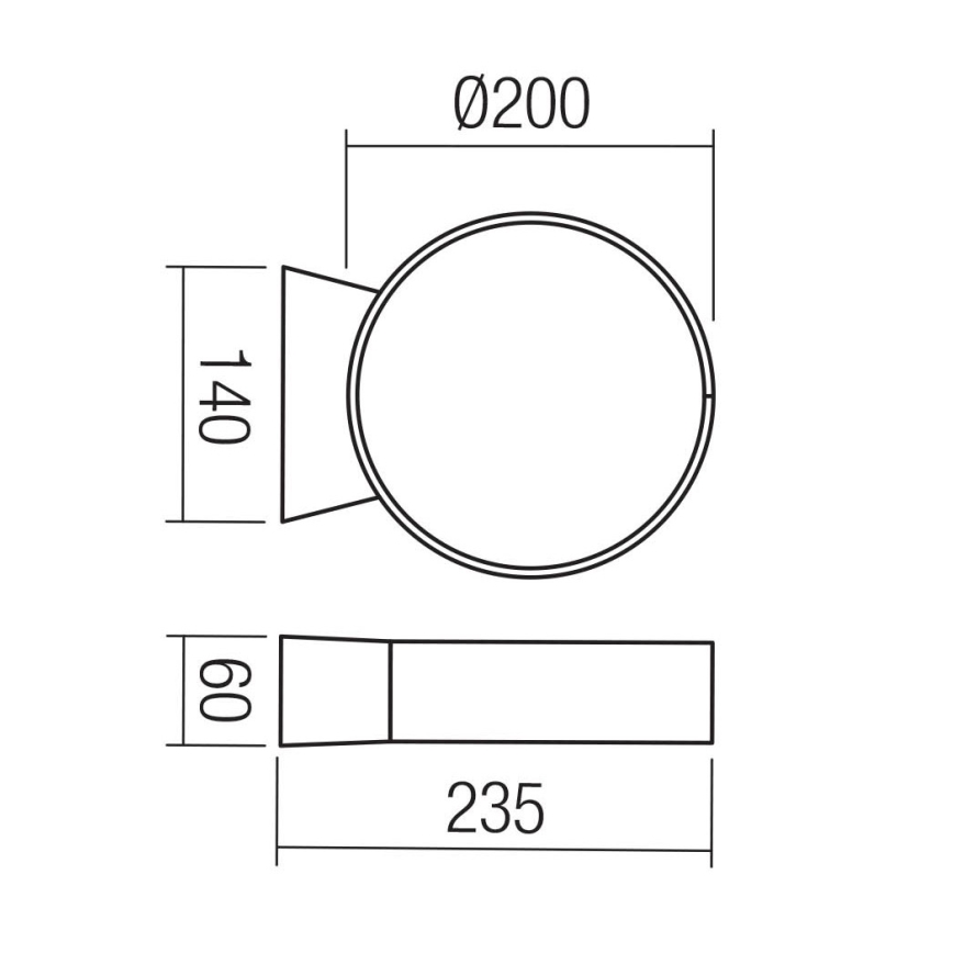 Redo 91062 - LED Außenwandleuchte ONIRO LED/8W/230V 3000K CRI 90 IP65 Anthrazit
