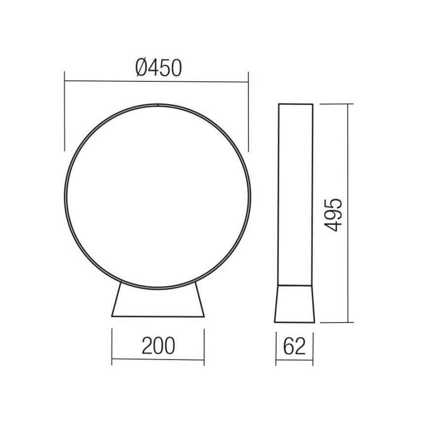 Redo 91066 - LED Außenleuchte ONIRO LED/15W/230V 3000K 49,5 cm CRI 90 IP65 Anthrazit
