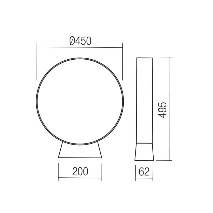 Redo 91067 - LED-Außenleuchte ONIRO LED/15W/230V 3000K 49,5 cm CRI 90 IP65 braun