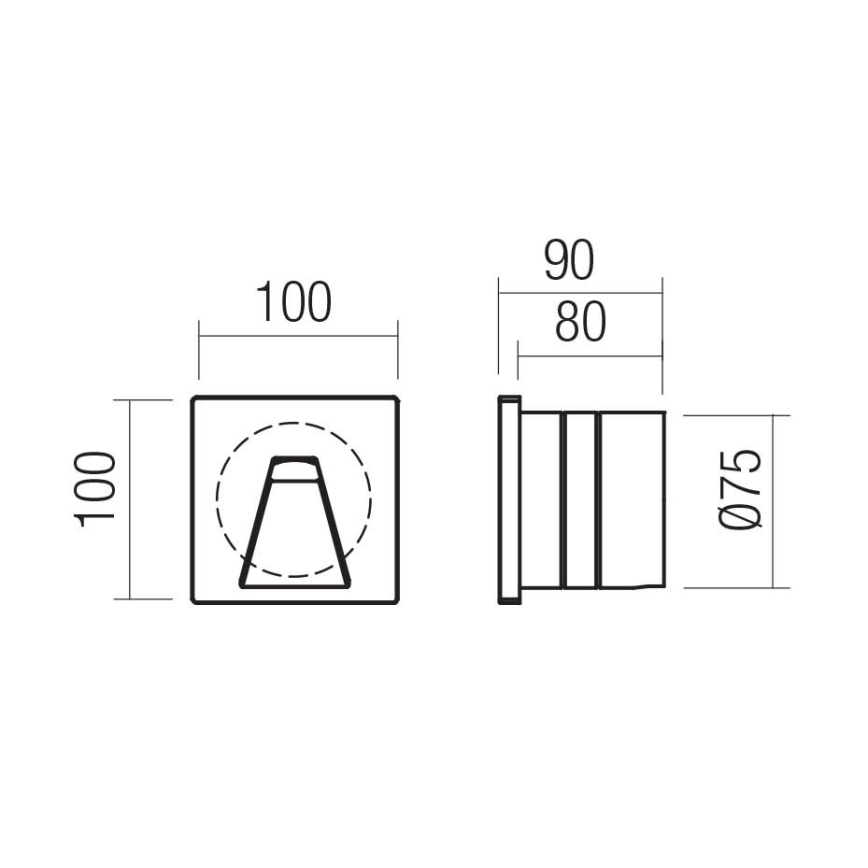 Redo 91196 - LED-Außen-Orientierungsleuchte BAST LED/2,5W/230V 3000K CRI 90 IP65 anthrazit