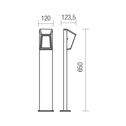 Redo 9168 - LED-Außenleuchte ARGES LED/3W/230V IP54 braun