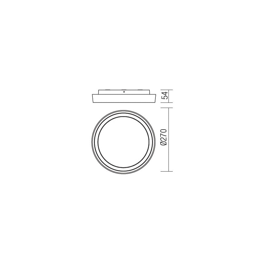 Redo 9180 - LED Außen-Deckenleuchte BEZEL LED/25W/230V Ø 27 cm IP54 Weiß