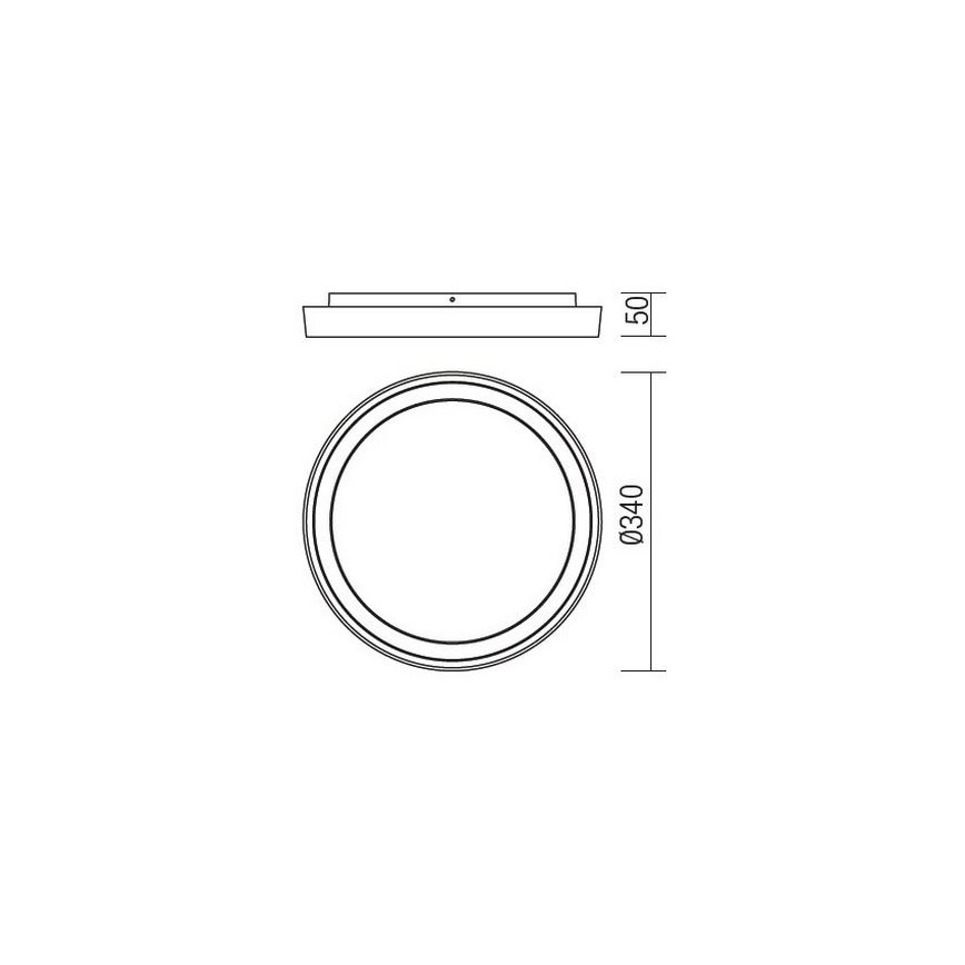 Redo 9184 - LED-Außen-Deckenleuchte BEZEL LED/30W/230V Ø 34 cm IP54 anthrazit
