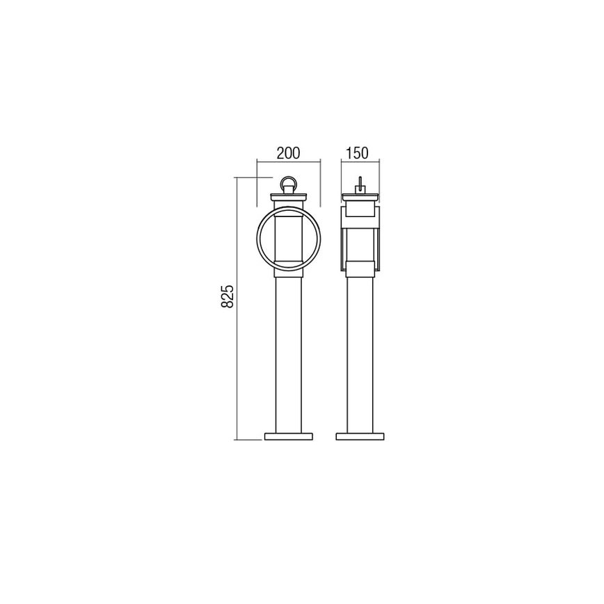 Redo 9573 - Außenlampe COMPASS 1xE27/42W/230V IP33