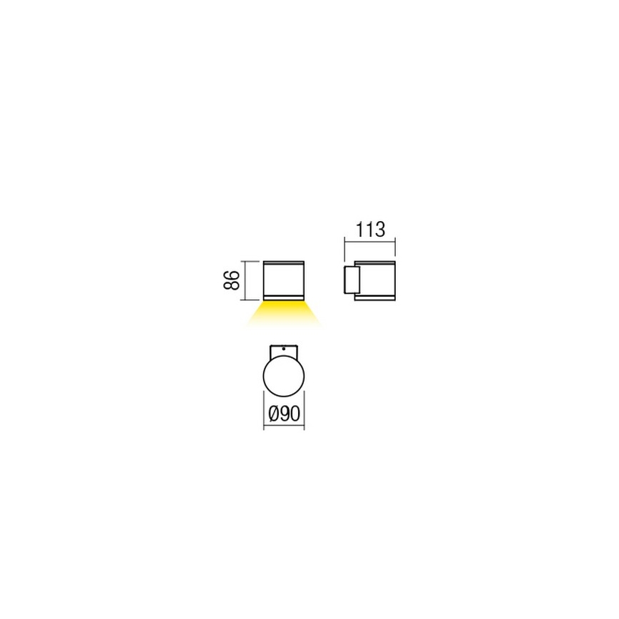 Redo 9596 - LED-Außenwandleuchte ETA LED/6W/230V 3000K IP54 braun