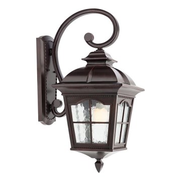 Redo 9648 - Außenwandleuchte YORK 1xE27/70W/230V IP44 braun