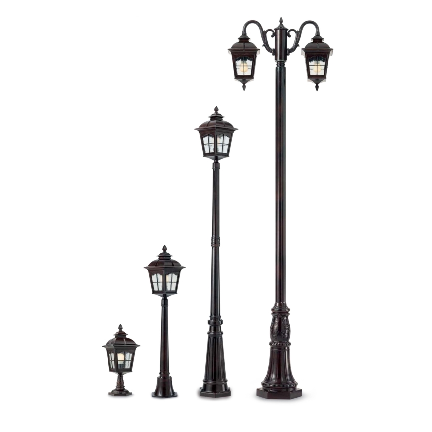 Redo 9652 - Außenleuchte YORK 1xE27/70W/230V IP44 braun