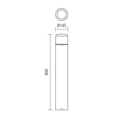 Redo 9683 - LED-Außenleuchte CYCLO LED/9W/230V 2900-3100K 90 cm IP54 braun