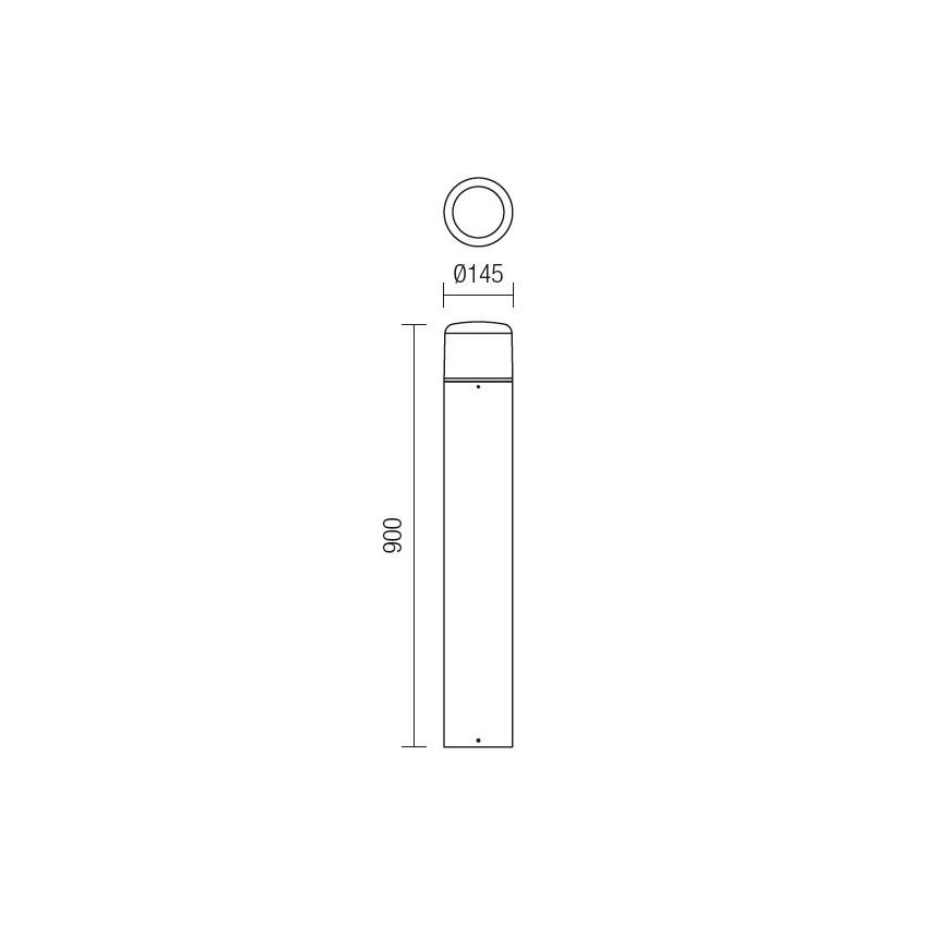 Redo 9683 - LED-Außenleuchte CYCLO LED/9W/230V 2900-3100K 90 cm IP54 braun