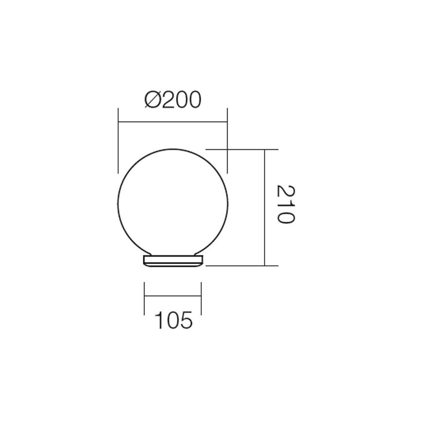 Redo 9761 - Ersatzschirm für die Außenleuchte SFERA Ø 20 cm IP44 weiß