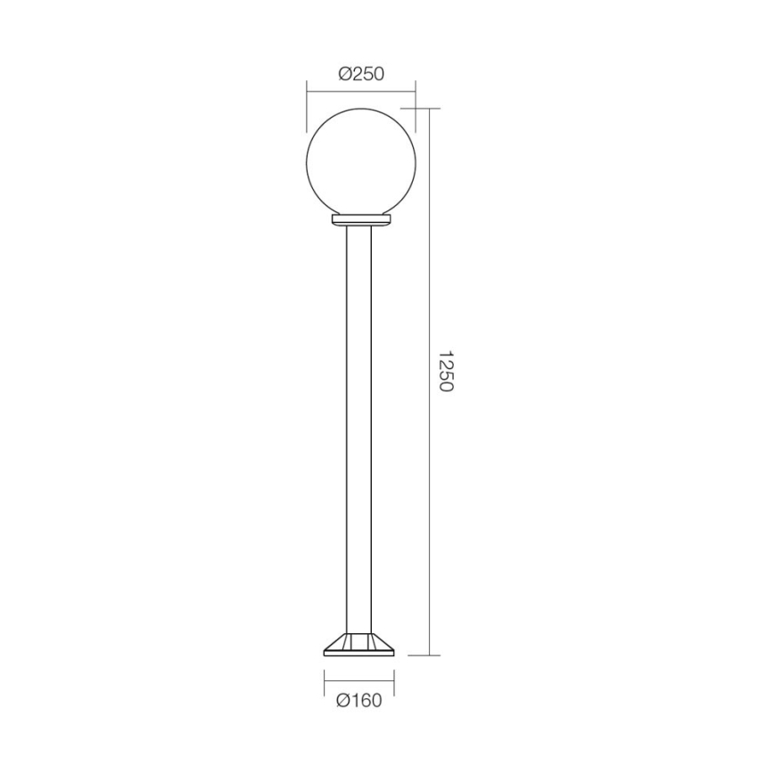 Redo 9776 - Außenleuchte SFERA 1xE27/42W/230V IP44 25x125 cm braun