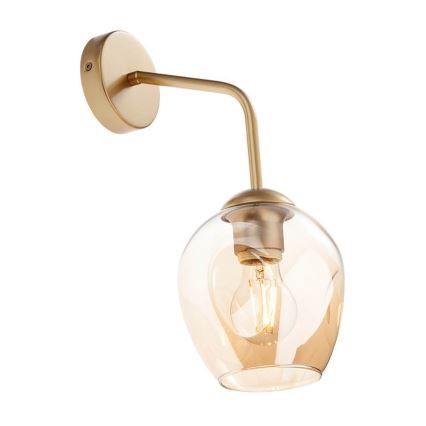 Redo A01-2621-Ersatzschirm für Lampe und Kronleuchter PIERCE, Ø 15 cm, gold/rauchfarben