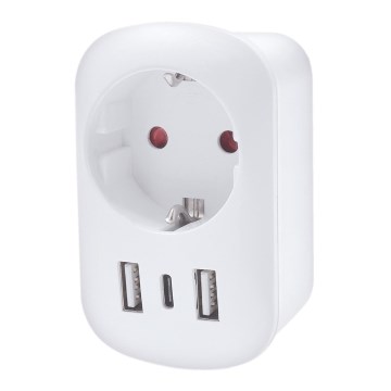 Reiseadapter für die USA 230V 2x USB-A + 1x USB-C