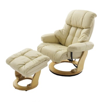 Relaxsessel HABI – Creme / Natur-Eiche