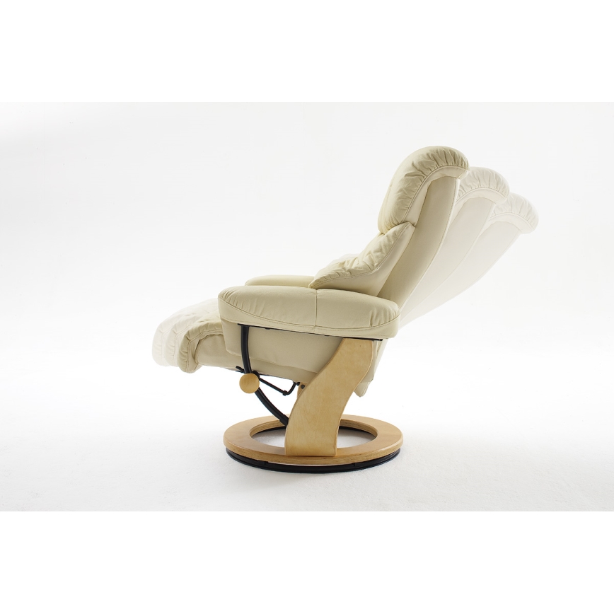 Relaxsessel HABI – Creme / Natur-Eiche
