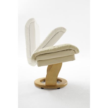 Relaxsessel HABI – Creme / Natur-Eiche