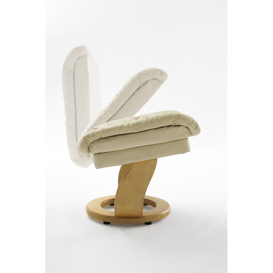 Relaxsessel HABI – Creme / Natur-Eiche
