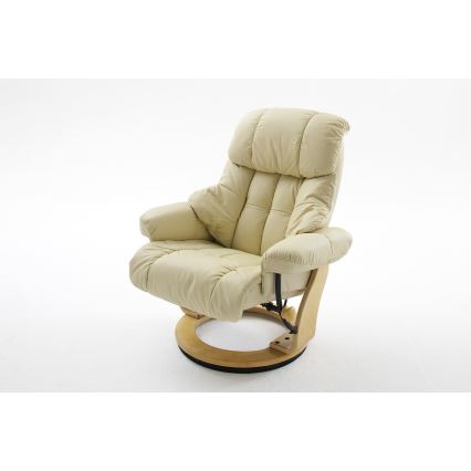 Relaxsessel HABI – Creme / Natur-Eiche