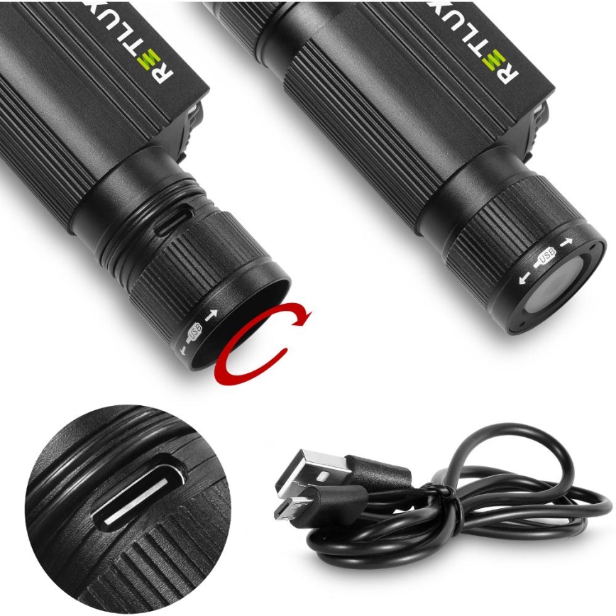 LED Wiederaufladbare Aluminium Stirnlampe LED/2600 mAh IP66