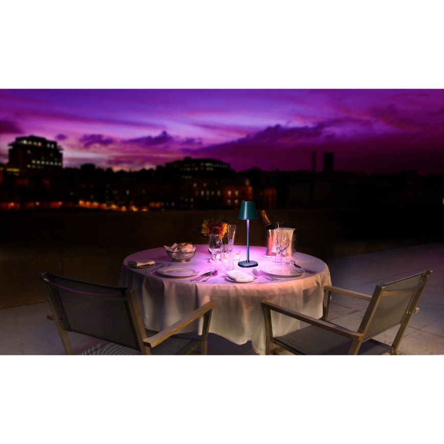 LED Dimmbares wiederaufladbares Tischlicht LED/3W/1800 mAh Dunkelblau