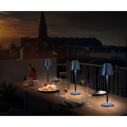 LED Dimmbares wiederaufladbares Tischlicht LED/3W/1800 mAh Dunkelblau