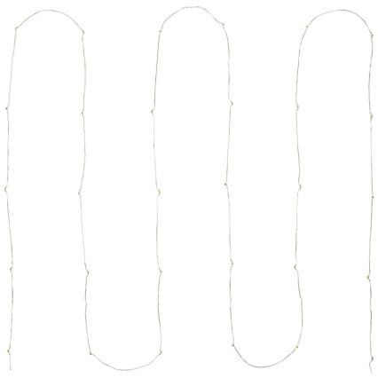 LED Weihnachtskette 30xLED/2xAA 3,3m buntfarbig