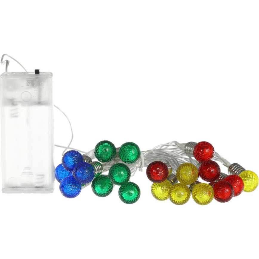 LED-Weihnachtslichterkette 20xLED/2xAA/warmweiβ 1,8m Zwiebeln