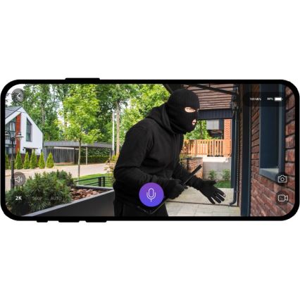 Video-Türklingel mit Bewegungssensor 5MP 1440p 5200 mAh Wi-Fi IP65 Anthrazit