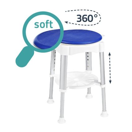 Ridder - Drehhocker 58x35,5 cm blau/weiß