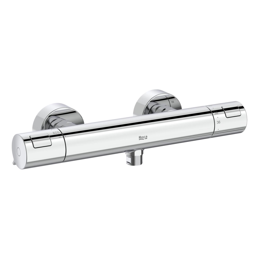 Roca A5A2E18C00 - Thermostatischer Wasserhahn für die Dusche -500 glänzendes Chrom