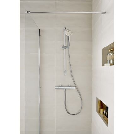Roca A5A2E18C00 - Thermostatischer Wasserhahn für die Dusche -500 glänzendes Chrom