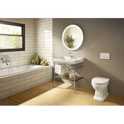 Roca A5A3A4BC00 - Waschbeckenarmatur + Ablauf mit Überlauf CARMEN 17,8 cm glänzendes Chrom